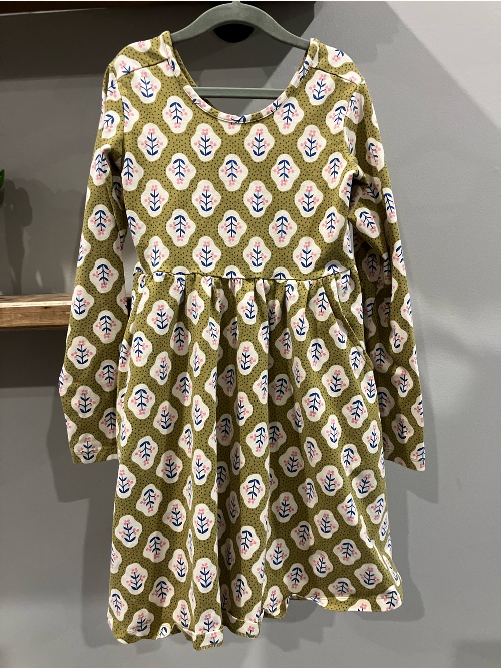 Hanna Andersson Long Sleeve Skater Dress with Pockets Size 8